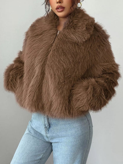 Fuzzy Zip Up Cropped Outerwear - DicartluzeDicartluze932dec11 - 2561 - 4d6e - a289 - ee4264034832 - Max - Origin