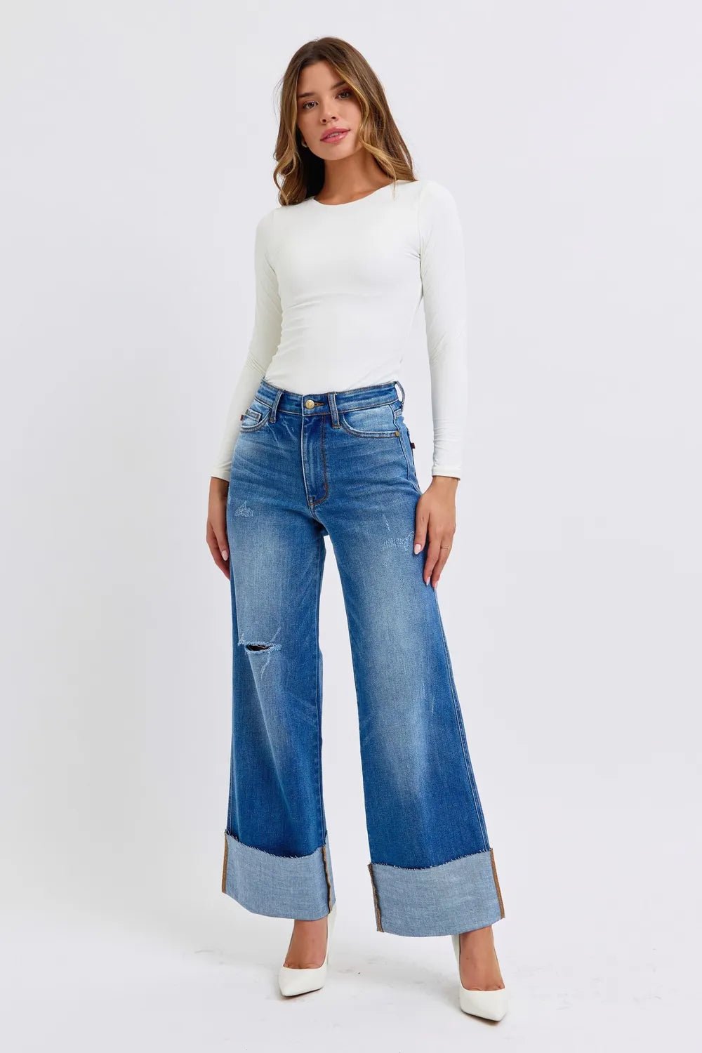Judy Blue Full Size Distressed High Waist Wide Leg Jeans - DicartluzeDicartluze10d2783c - a7aa - 4327 - b011 - c46b2495319c - Max