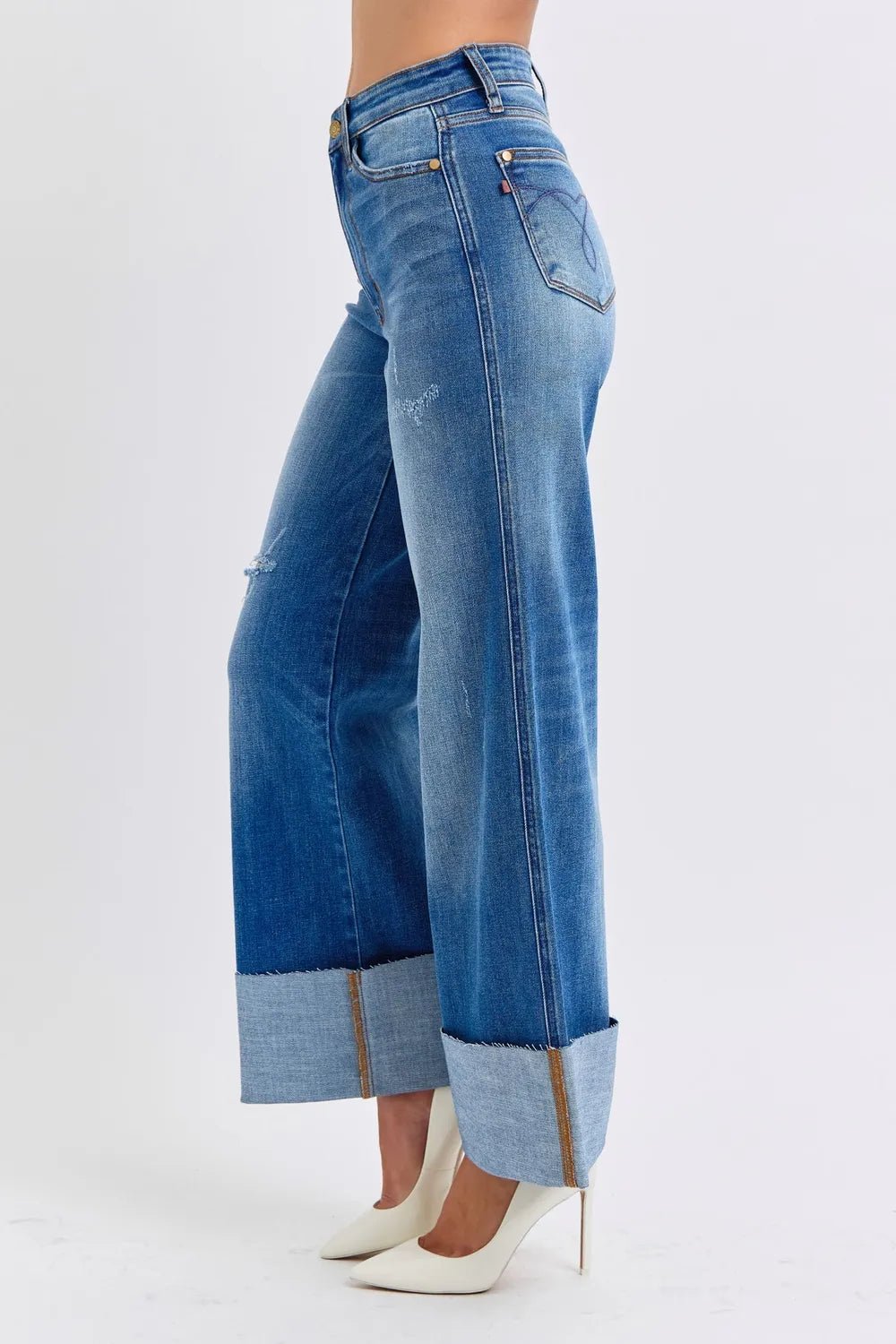 Judy Blue Full Size Distressed High Waist Wide Leg Jeans - DicartluzeDicartluze7f887cad - c3ae - 4b14 - 9cd2 - 97ee3b74cb14 - Max