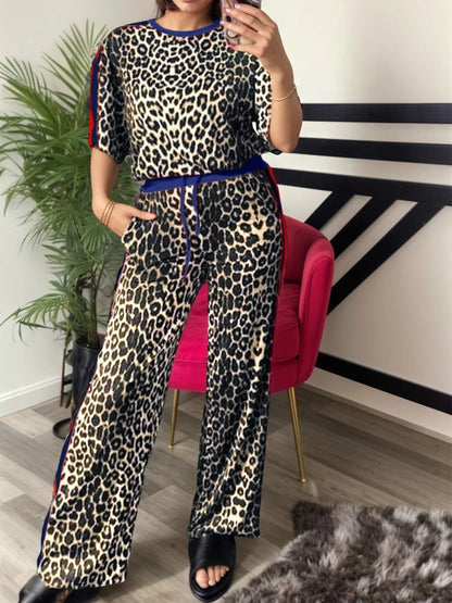 Leopard Round Neck Top and Pants Two - Piece Set - DicartluzeDicartluze4512151b - fc49 - 4099 - 9932 - 868a24bf91fb - Max - Origin
