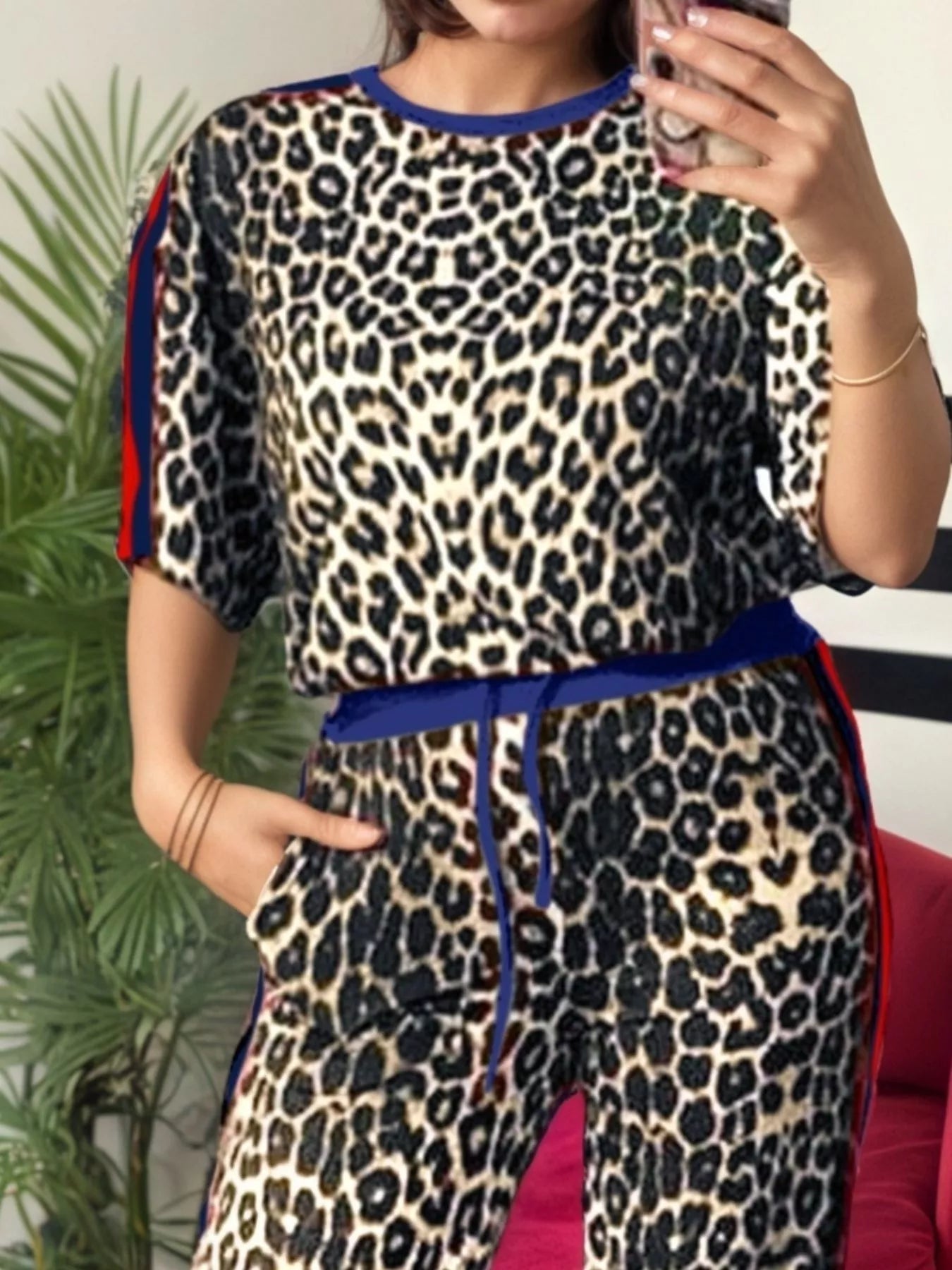 Leopard Round Neck Top and Pants Two - Piece Set - DicartluzeDicartluze388451f3 - 4e79 - 48ba - af68 - 3e8412c6bde8 - Max - Origin