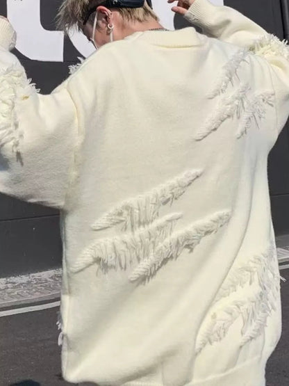 Men's Distressed Fringe Long Sleeve Sweater - DicartluzeDicartluze1b793d59 - df2e - 490a - 9e4c - 8d719b32d248 - Max - Origin