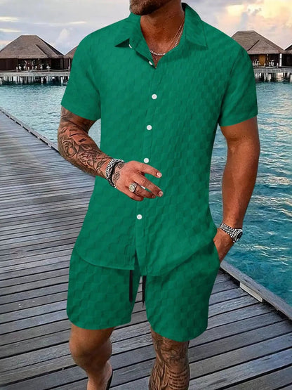 Men's Full Size Collared Neck Short Sleeve Top and Shorts Set Plus Size - DicartluzeDicartluze41ac573d - 6cc5 - 43af - 824b - 925d1e2a4e49 - Max - Origin