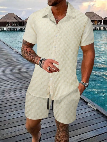 Men's Full Size Collared Neck Short Sleeve Top and Shorts Set Plus Size - DicartluzeDicartluze798cd0d3 - 89ad - 474f - a089 - 7e8b9e3831fb - Max - Origin