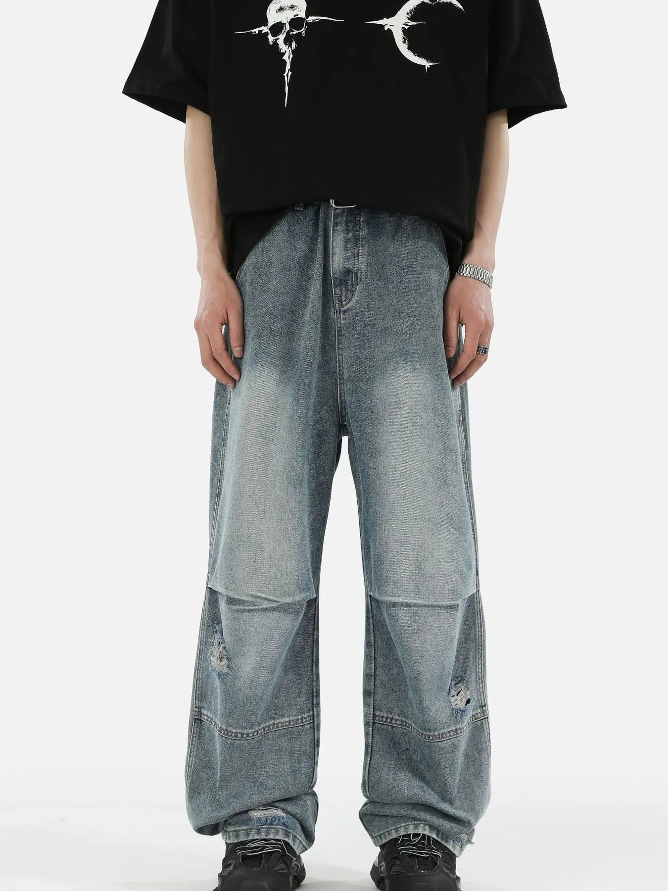 Men's Full Size Distressed Wide - Leg Jeans Plus Size - DicartluzeDicartluze82d595f6597a4d97ab9baaaadbbad627 - Max - Origin