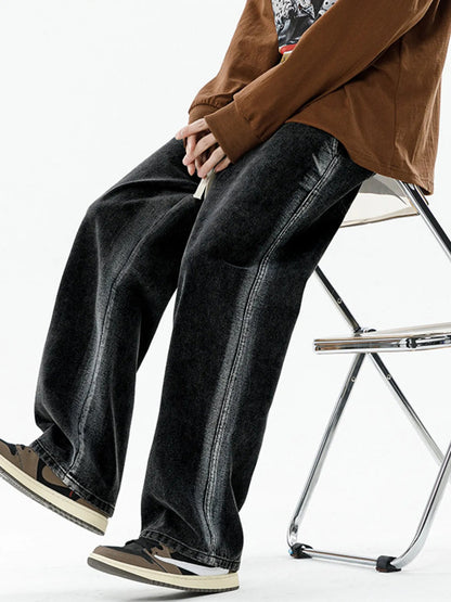 Men's Full Size Drawstring Washed Wide Leg Jeans Plus Size - DicartluzeDicartluzec97beb5c2bb845dbbf4ee4d9cd7d5619 - Max - Origin