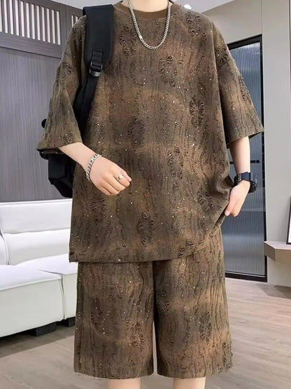 Men's Full Size Round Neck Half Sleeve Top and Shorts Set Plus Size - DicartluzeDicartluze44b34f38 - 61c7 - 4026 - 81e8 - 183fe42e68a3 - Max - Origin