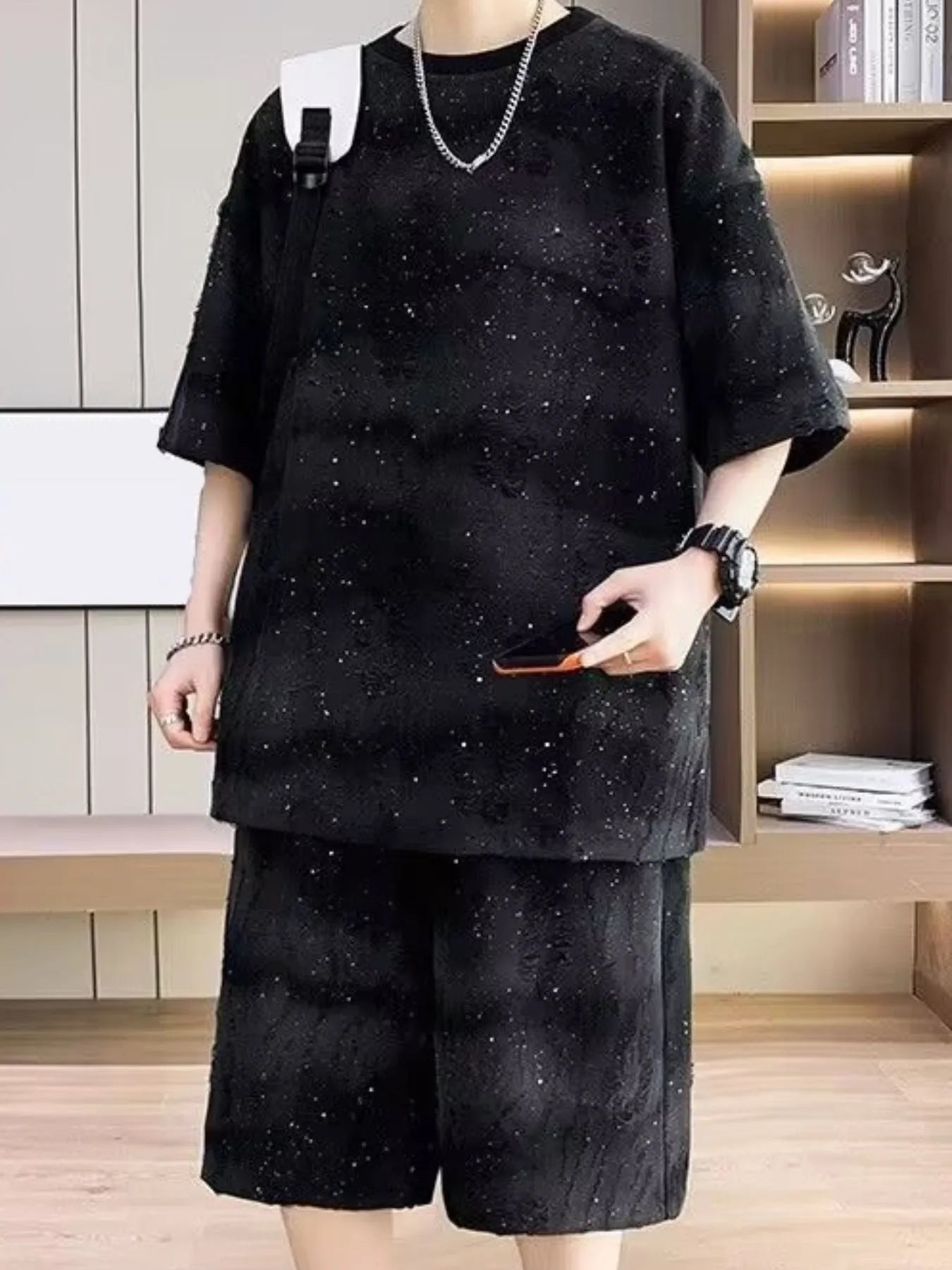 Men's Full Size Round Neck Half Sleeve Top and Shorts Set Plus Size - DicartluzeDicartluzefeacaf91 - a718 - 41dd - 9855 - 496ddc218f04 - Max - Origin