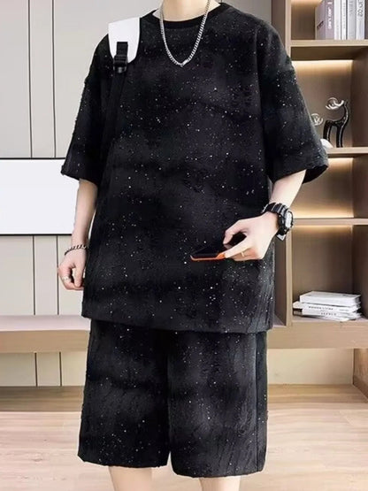 Men's Full Size Round Neck Half Sleeve Top and Shorts Set Plus Size - DicartluzeDicartluzefeacaf91 - a718 - 41dd - 9855 - 496ddc218f04 - Max - Origin