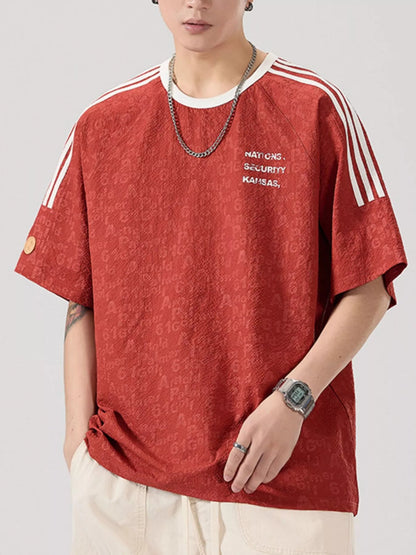 Men's Full Size Striped Shoulder Relaxed Fit T-Shirt Plus Size - DicartluzeDicartluze68b6e312 - 5054 - 4475 - aebf - 54a0c5683862 - Max - Origin