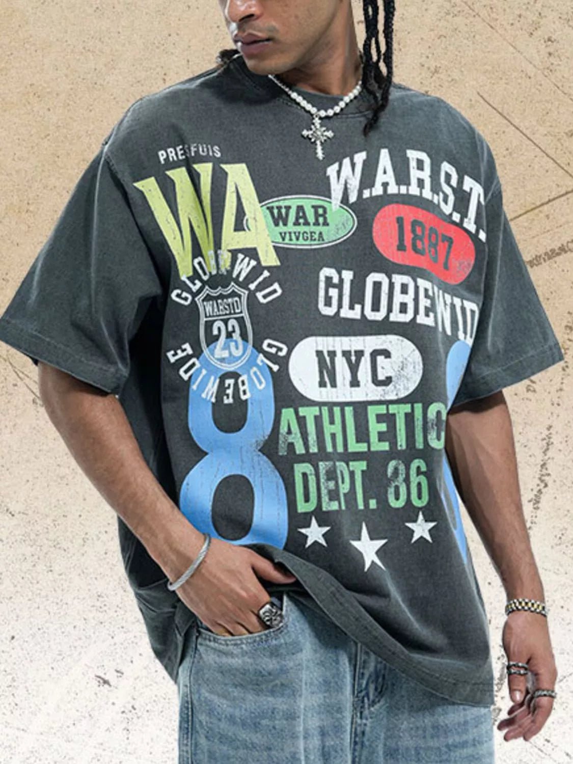 Men's Graphic Round Neck Short Sleeve T-Shirt - DicartluzeDicartluzeb270cd0c - 582b - 4a3e - 92d6 - 6259268e43d8 - Max - Origin