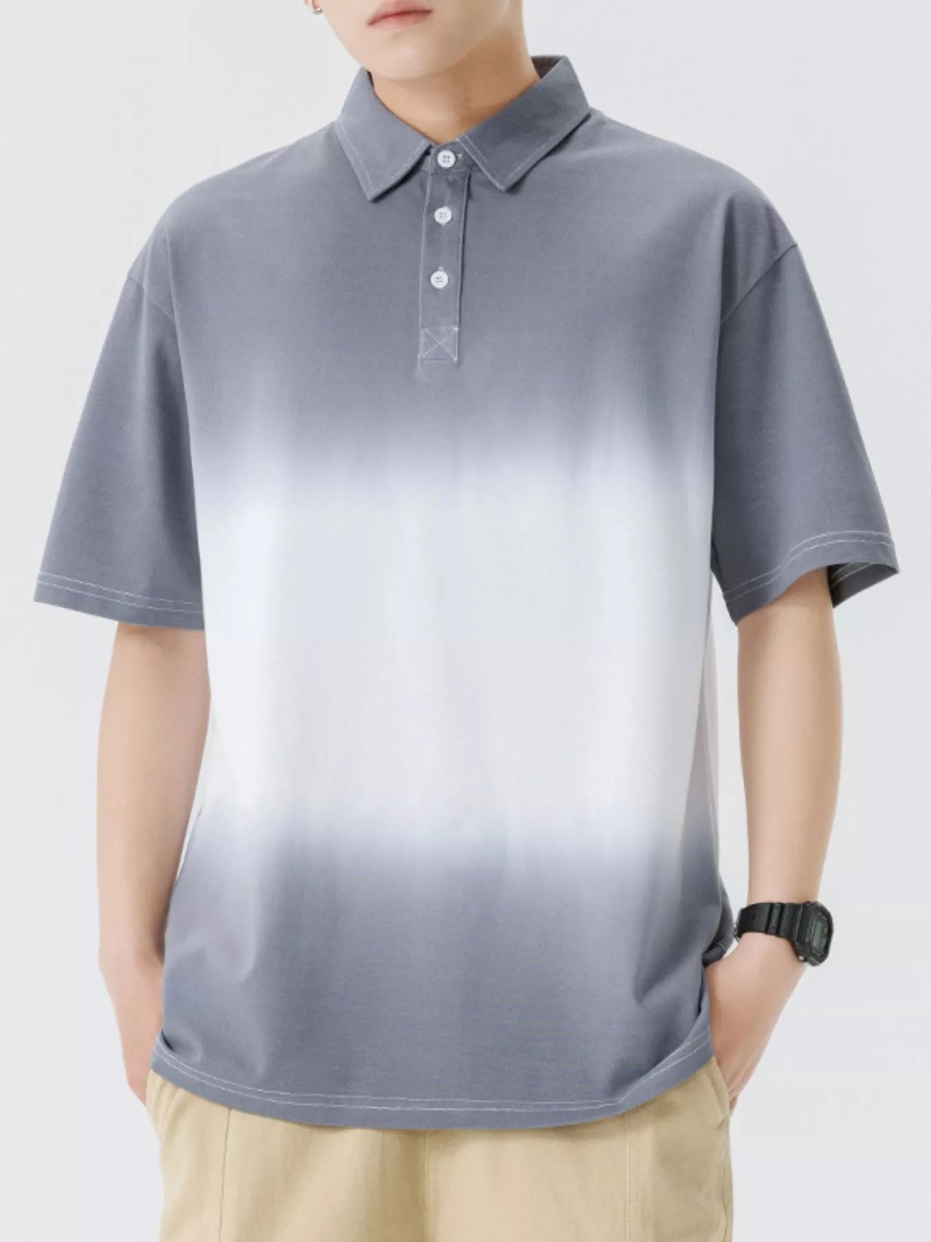 Men's Plus Size Button Detail Short Sleeve Polo - DicartluzeDicartluze04c9e70f - cfb4 - 43d7 - 94e6 - 3854373bf069 - Max - Origin