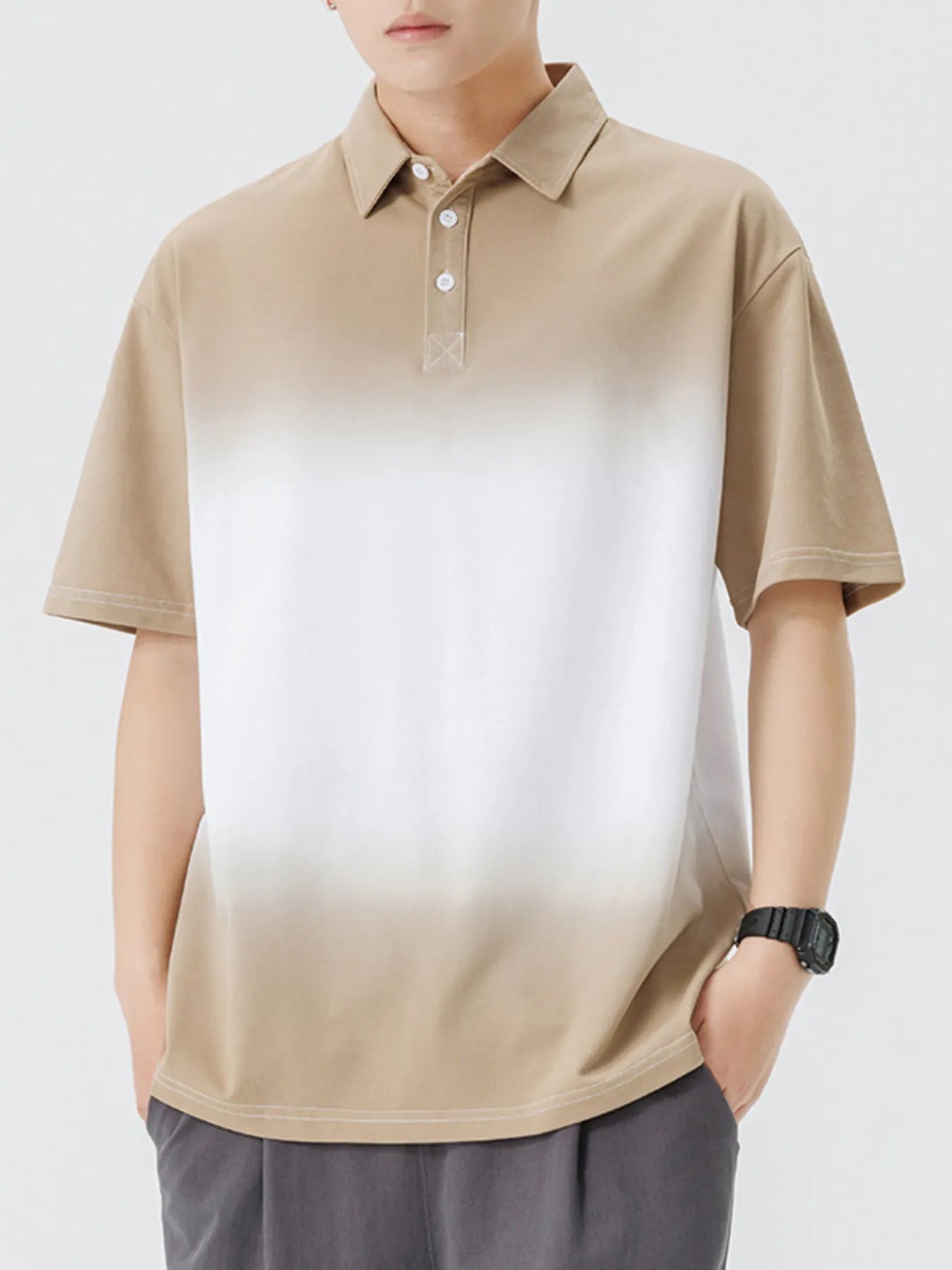 Men's Plus Size Button Detail Short Sleeve Polo - DicartluzeDicartluze1f1bc55cbaff454f9994efadeb8cdca1 - Max - Origin