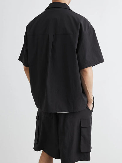 Men's Plus Size Button Up Short Sleeve Shirt and Shorts Set - DicartluzeDicartluze8c6973ea - 3b0a - 407a - 8bb4 - 0cd38cd30790 - Max - Origin