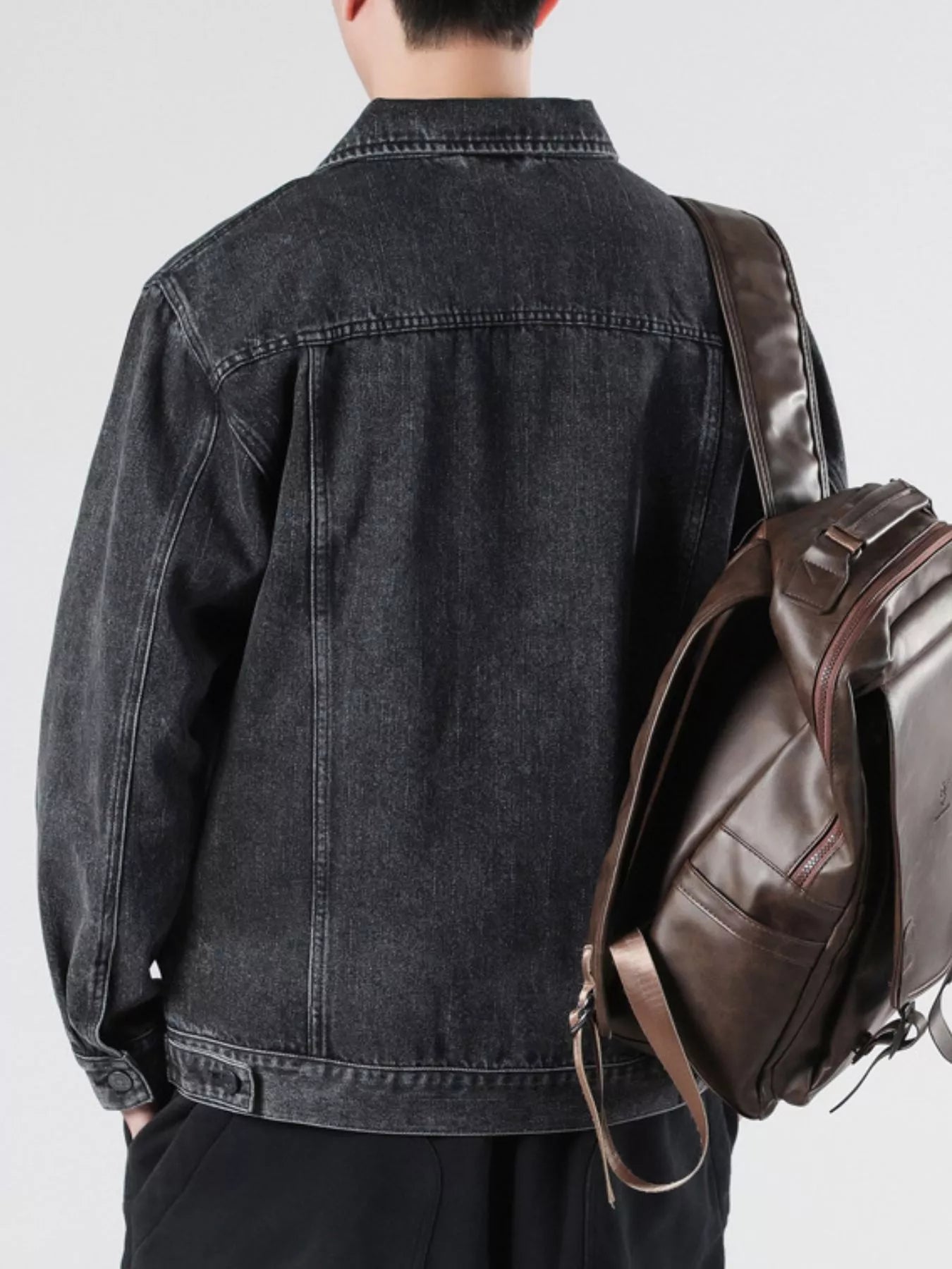 Men's Plus Size Button Up Wash Denim Jacket - DicartluzeDicartluze19711a9e - b16a - 40c9 - aee2 - 483f9447a60b - Max - Origin