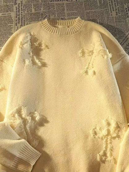 Men's Plus Size Distressed Knit Pullover Sweater - DicartluzeDicartluze4c65e9e60cf74728a8ef435993d505c2 - Max - Origin