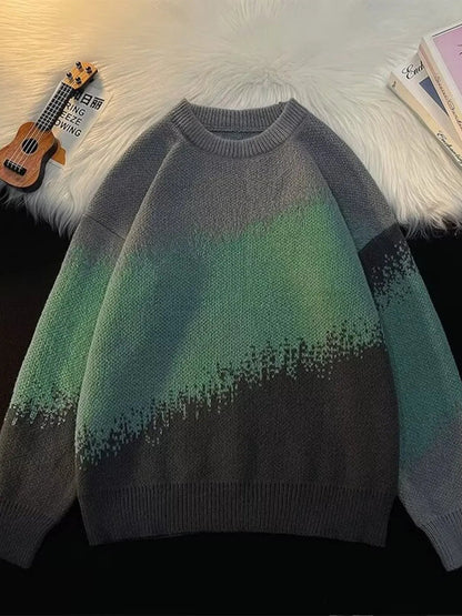 Men's Plus Size Gradient Color Block Sweater - DicartluzeDicartluze9e580e555fa74a0d9a4603a08c302af7 - Max - Origin