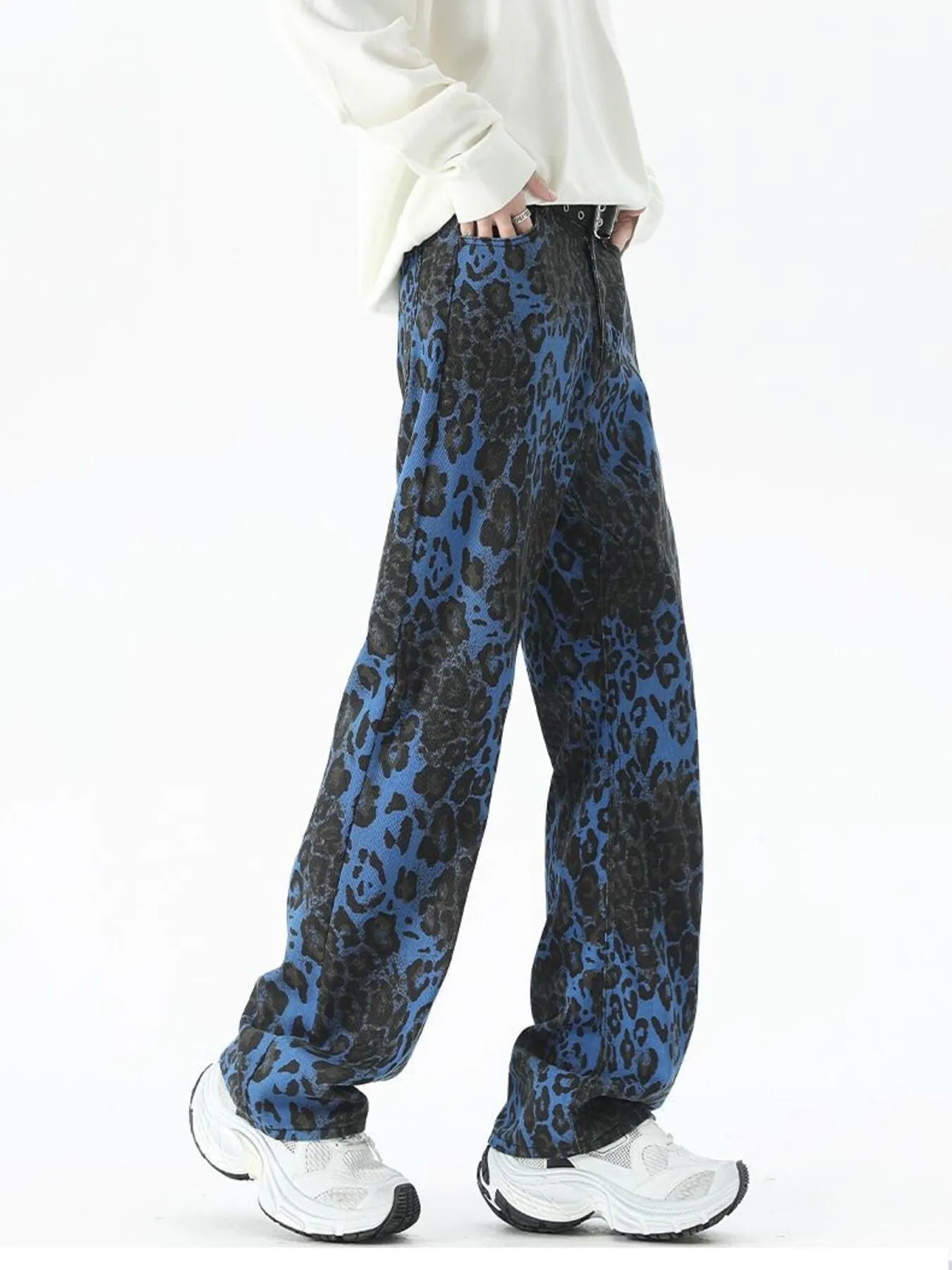 Men's Plus Size Leopard Print Loose Fit Jeans - DicartluzeDicartluzeacc1ca213536443b92d487293bd254e9 - Max - Origin