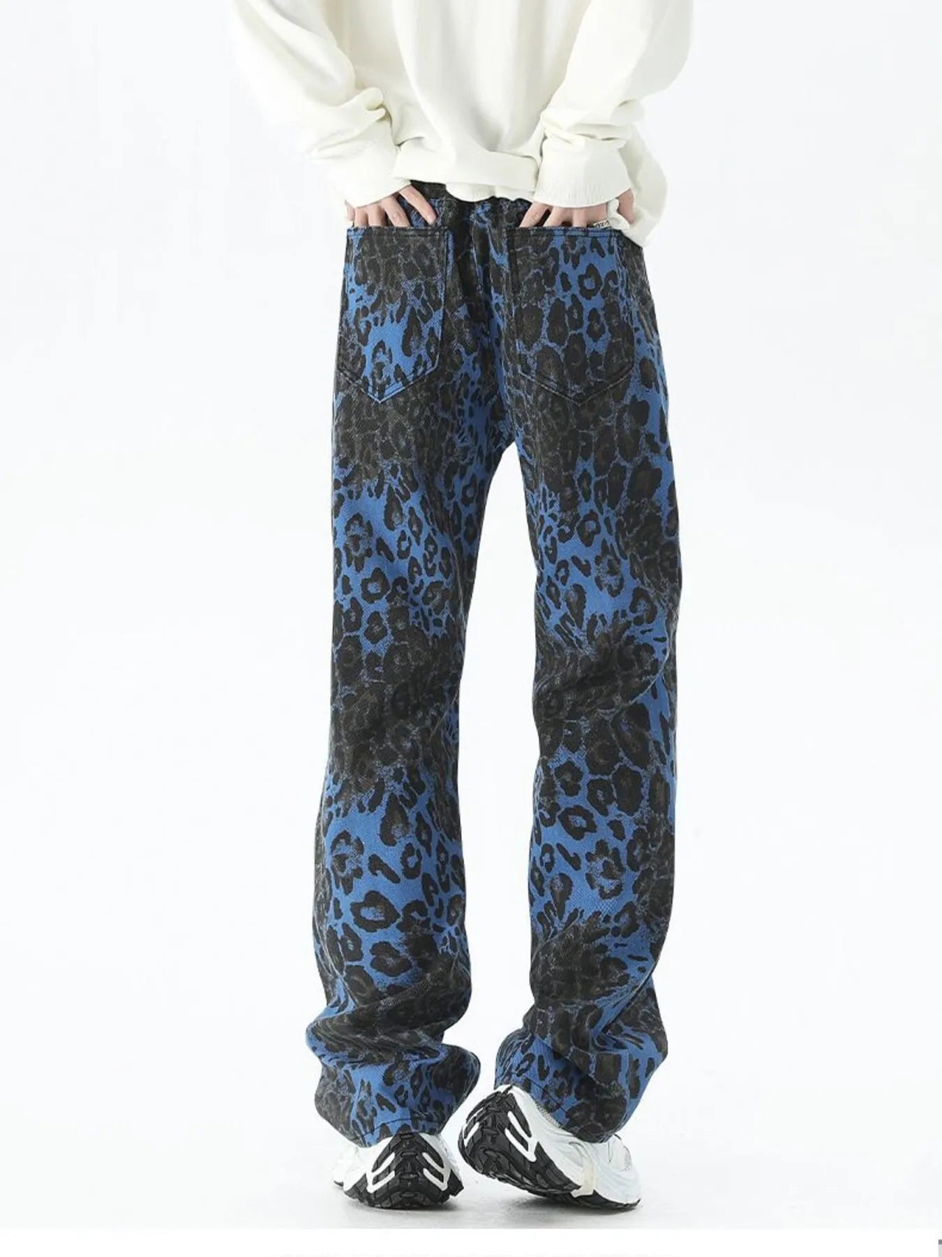 Men's Plus Size Leopard Print Loose Fit Jeans - DicartluzeDicartluze0fe702cf04b44d44bdf792b4c7659258 - Max - Origin