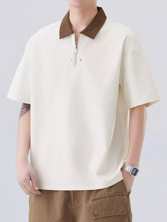 Men's Plus Size Quarter Zip Short Sleeve Polo - DicartluzeDicartluzef6919a7c - fd16 - 4a6b - 9ca3 - a7b985079f0a - Max - Origin