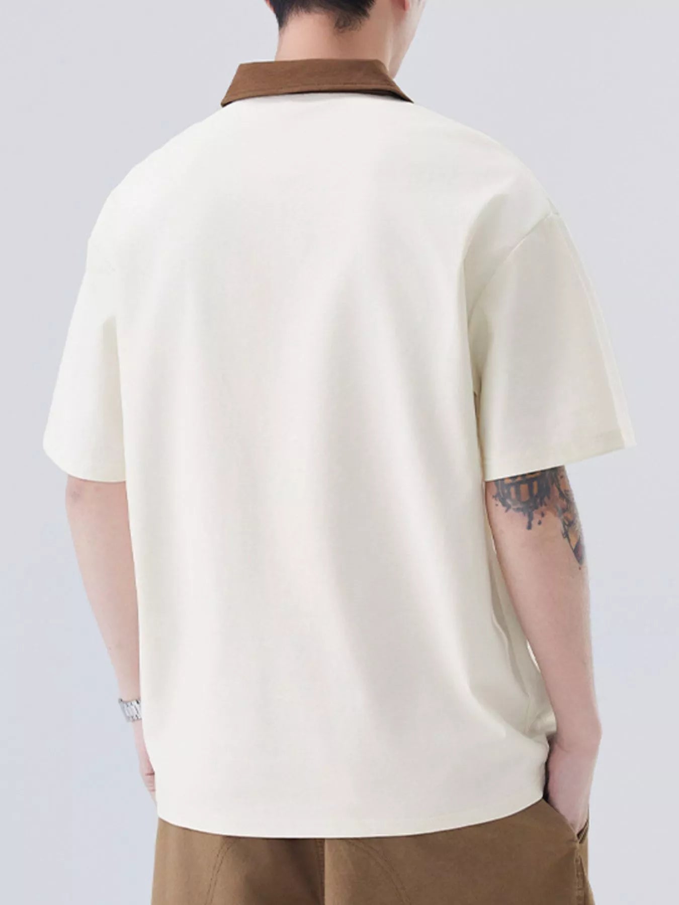 Men's Plus Size Quarter Zip Short Sleeve Polo - DicartluzeDicartluzebba94624 - e9e5 - 4237 - bb6d - 74563428879d - Max - Origin