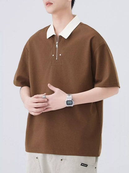 Men's Plus Size Quarter Zip Short Sleeve Polo - DicartluzeDicartluzebce9ad21 - e265 - 476e - 9805 - eca2f2a70905 - Max - Origin