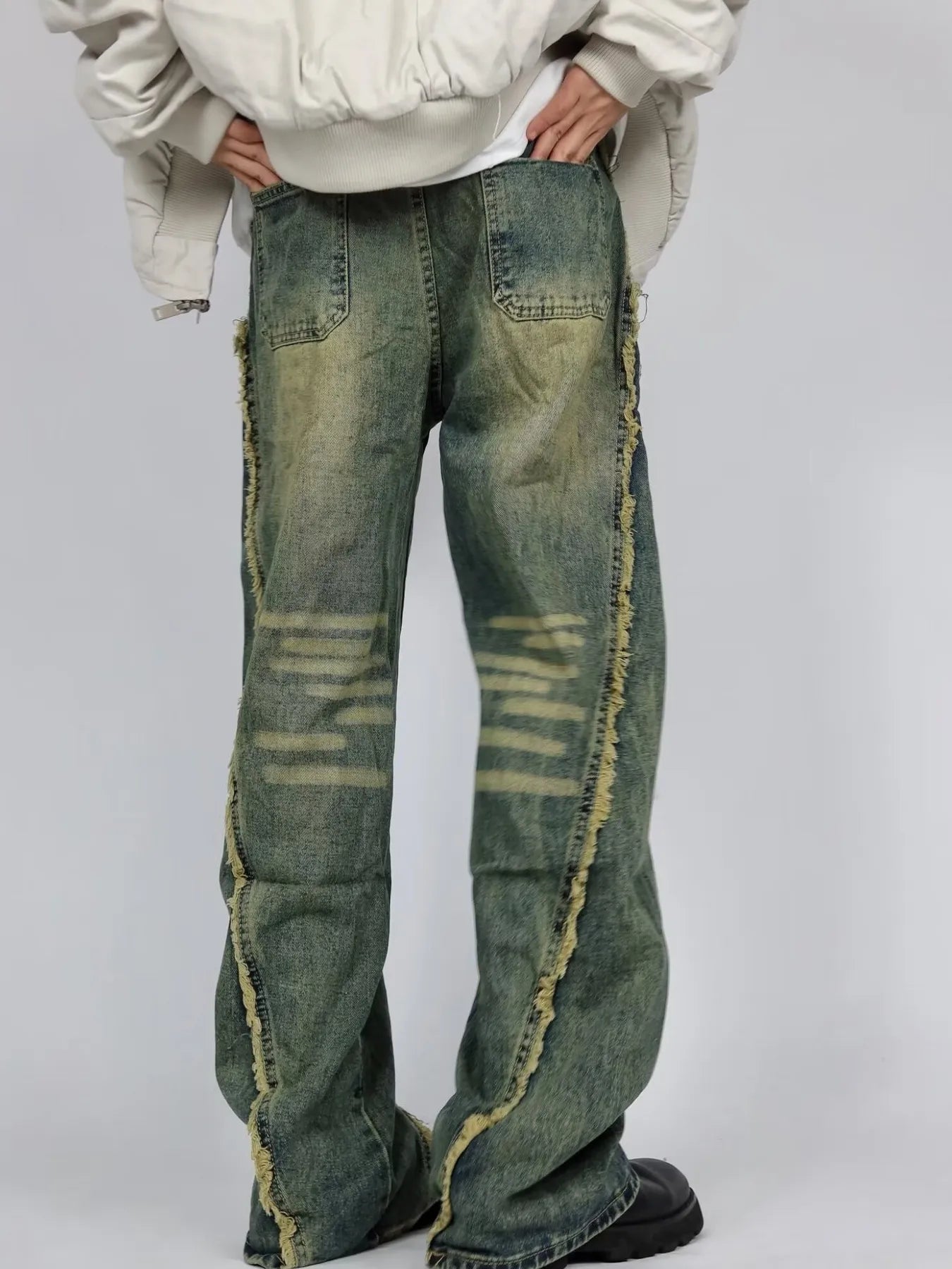 Men's Plus Size Raw Hem Wide Leg Jeans - DicartluzeDicartluzec5849b71a2a249ddb45a33bcaa554d53 - Max - Origin