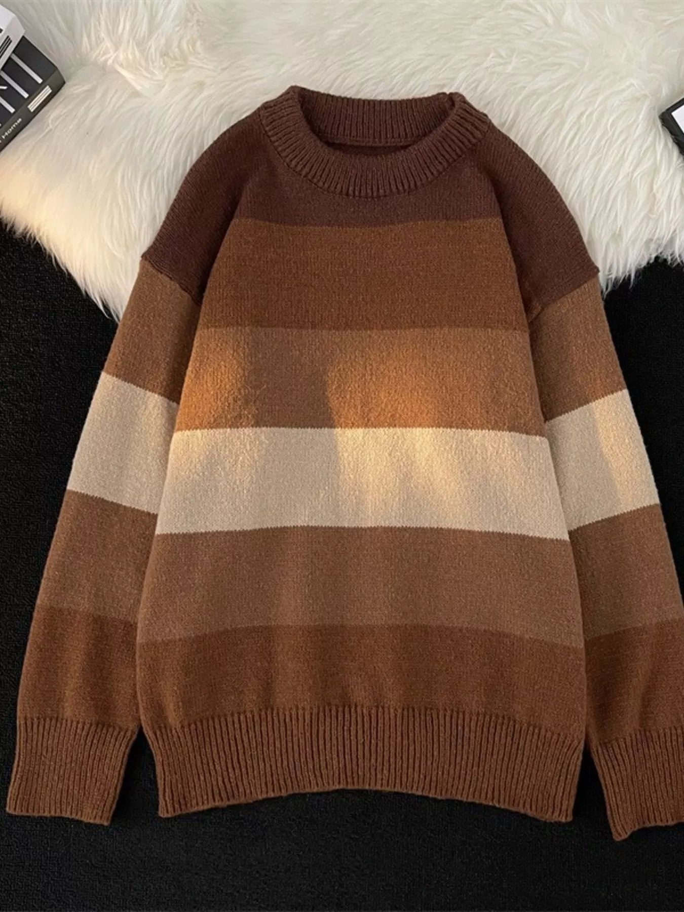 Men's Plus Size Striped Color Block Knit Pullover - DicartluzeDicartluze427f9d21 - 1cb6 - 4b27 - 829a - 77bffd3c1e1b - Max - Origin