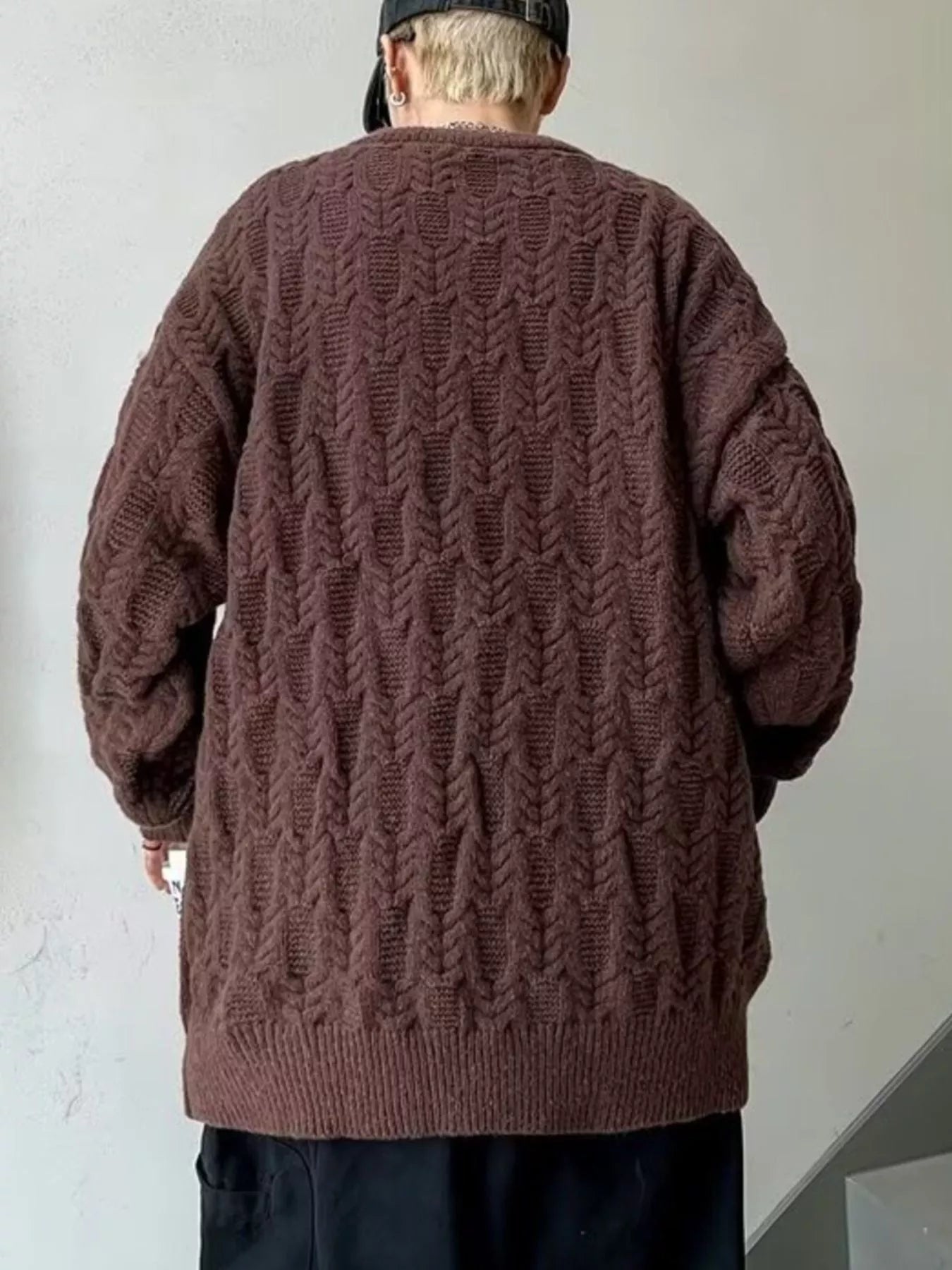 Men's Plus Size Textured Knit Long Sleeve Sweater - DicartluzeDicartluze8bee85ed - cfc1 - 48cd - b40a - 2c8b97f0bc25 - Max - Origin