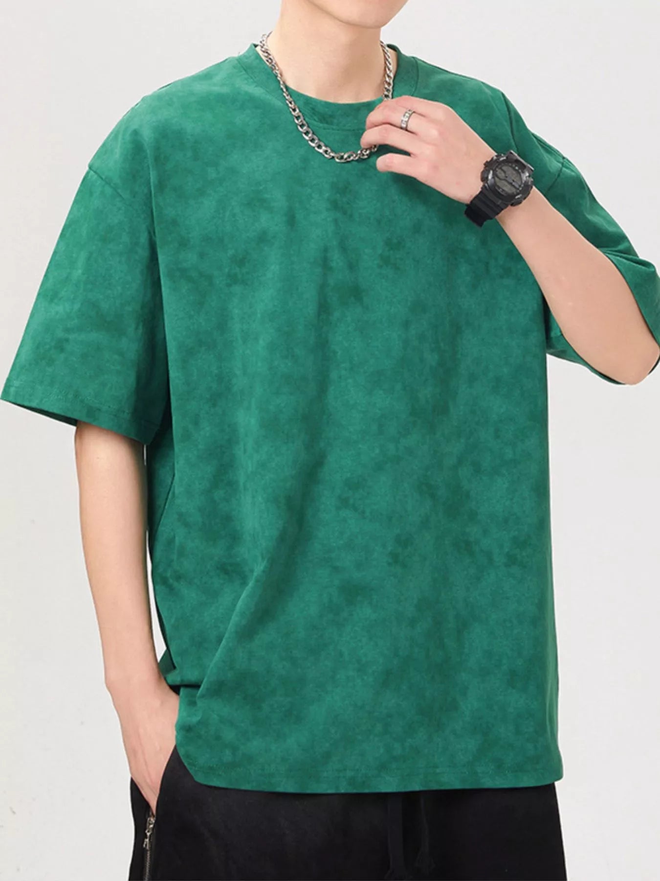 Men's Plus Size Vintage Washed Round Neck Oversized T-Shirt - DicartluzeDicartluze7b204ec5 - 8d13 - 4bab - b31a - c3dfc7b44226 - Max - Origin