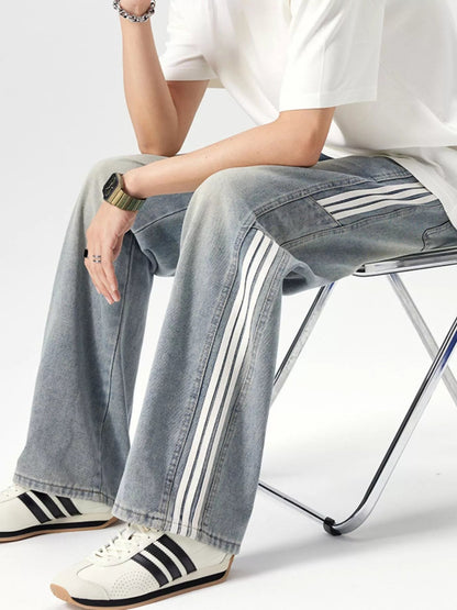 Men's Plus Size Wide Leg Jeans with Side Stripes - DicartluzeDicartluzee964ad6d - cdbd - 4771 - ae71 - 5c93ac8e4fb4 - Max - Origin