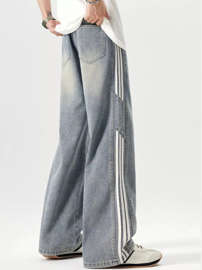 Men's Plus Size Wide Leg Jeans with Side Stripes - DicartluzeDicartluze5d8b6843 - bbd4 - 4198 - b40d - 44a09e48d67e - Max - Origin