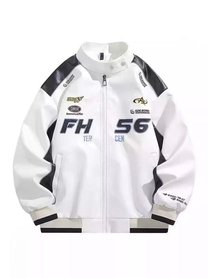 Men's Plus Size Zip Up Contrast Long Sleeve Jacket - DicartluzeDicartluze1f7465b6 - 24fd - 4e0f - b30a - a5187f63908c - Max - Origin