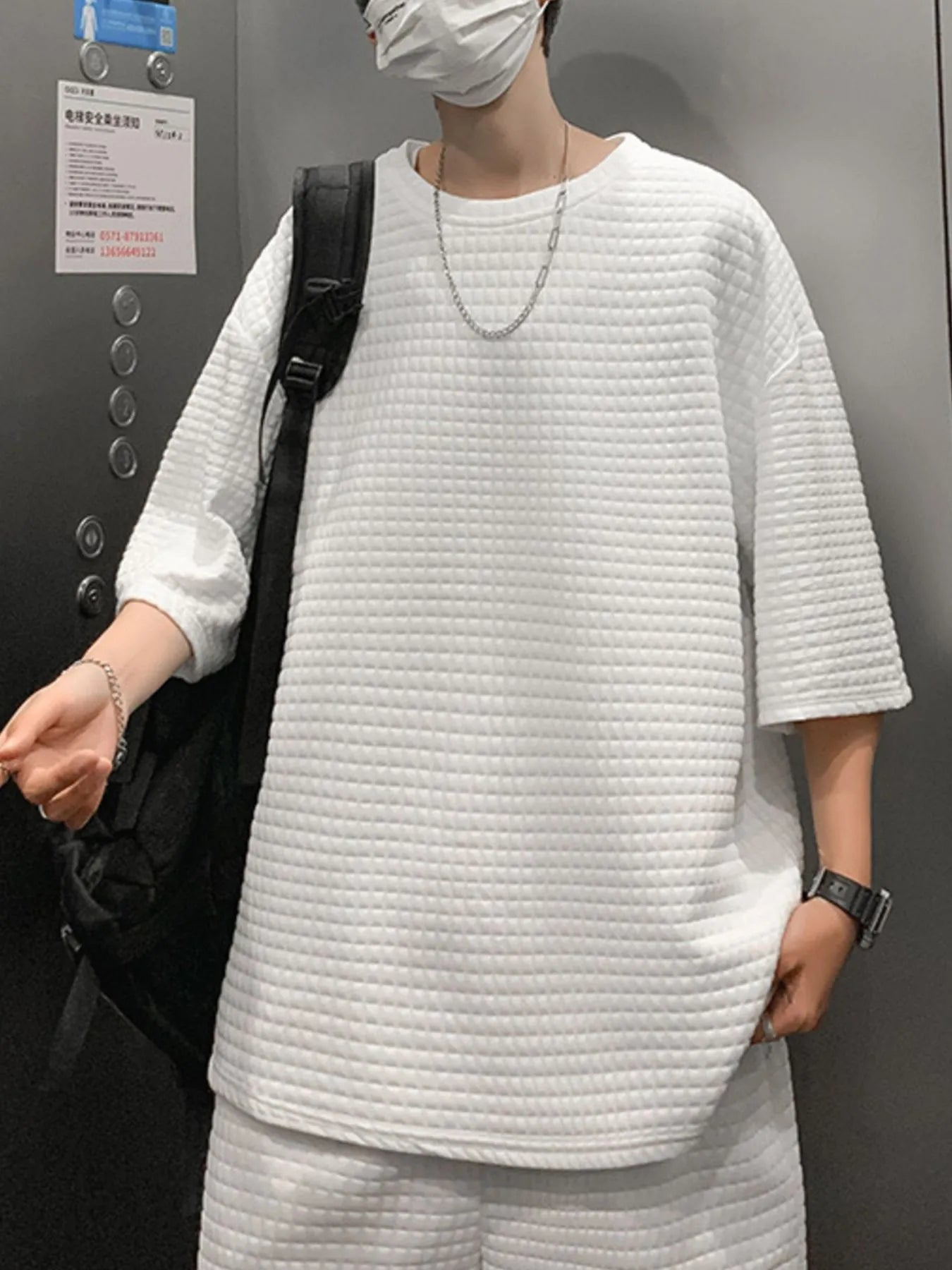 Men's Textured Short Sleeve T-Shirt and Shorts Set - DicartluzeDicartluzefbf3ad45 - 6a52 - 422f - 9b0e - 24e816e0e369 - Max - Origin