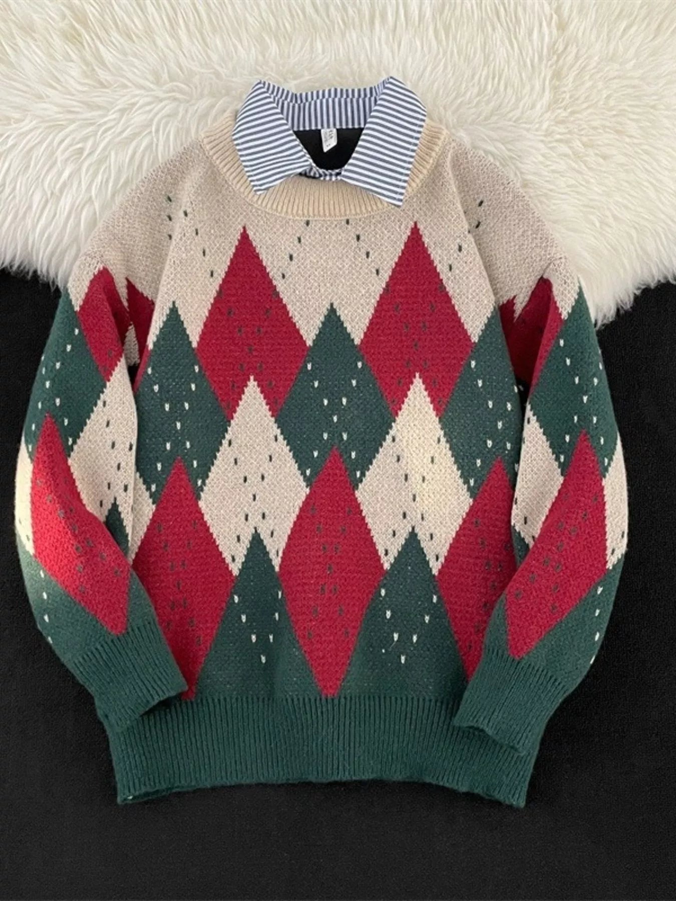 Men's Vintage Argyle Pattern Knit Pullover - DicartluzeDicartluzed1e0bbc2 - 585b - 4e90 - 8914 - d37c112cd7c2 - Max - Origin