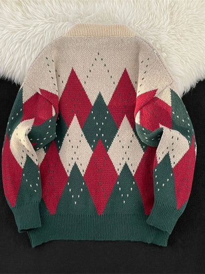 Men's Vintage Argyle Pattern Knit Pullover - DicartluzeDicartluze420609a055654beb8cc4e225fd90f61e - Max - Origin