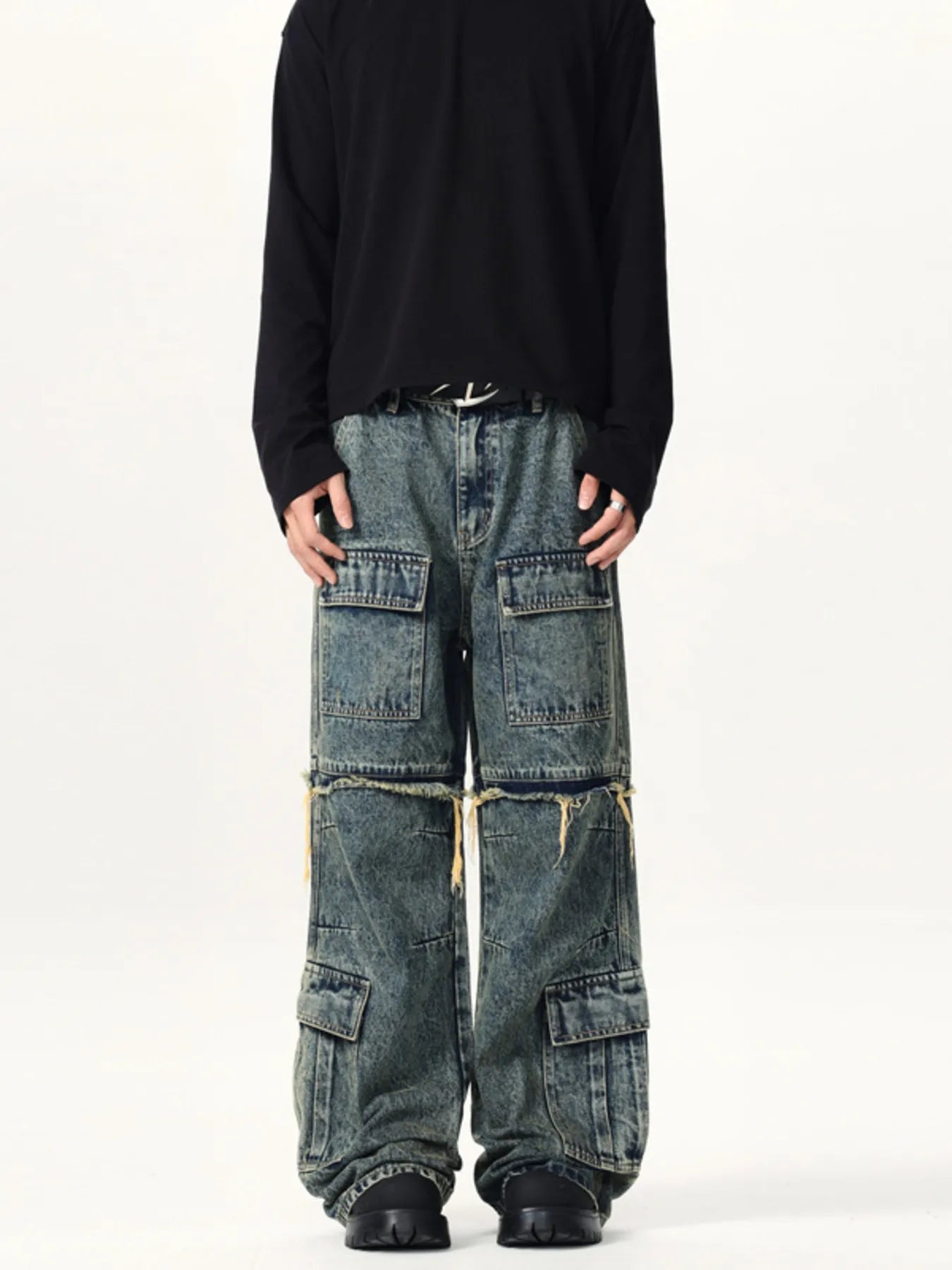 Men's Vintage Wash Multi - Pocket Cargo Jeans - DicartluzeDicartluze263abd019aeb4c9dbcafa11901770310 - Max - Origin