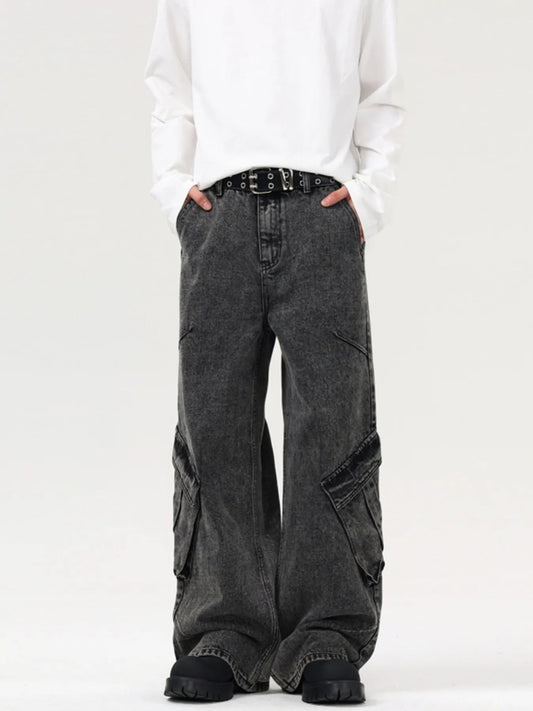 Men's Wide Leg Cargo Jeans - DicartluzeDicartluze1d65d614d43d458d80a8fce9e8be454d - Max - Origin