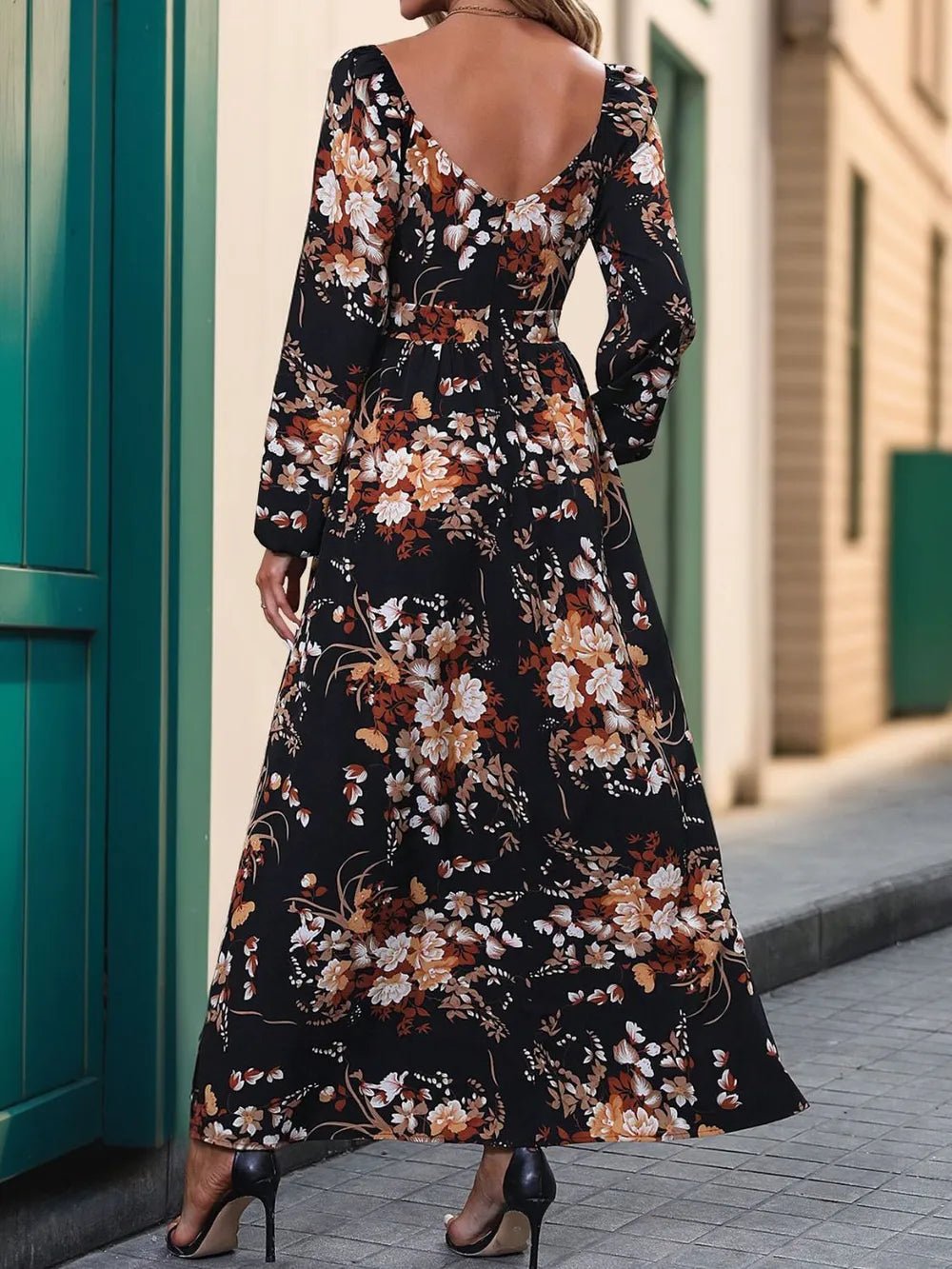Perfee Slit Printed Surplice Long Sleeve Maxi Dress - DicartluzeDicartluze6d5b7675 - 0efa - 4b97 - 8cbb - 18907b083d57 - Max