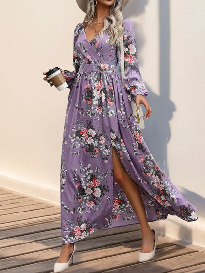 Perfee Slit Printed Surplice Long Sleeve Maxi Dress - DicartluzeDicartluzed091dd6f - 72ff - 4b85 - a5eb - 529131951ce6 - Max