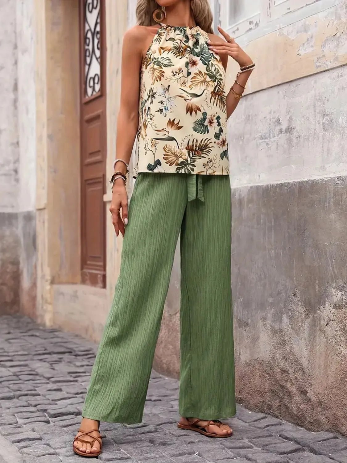 Printed Tank Top and Wide Leg Pants Set - DicartluzeDicartluzea587a93b - 7910 - 48df - 9445 - b316602a3416 - Max - Origin