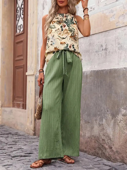 Printed Tank Top and Wide Leg Pants Set - DicartluzeDicartluze63212882 - b7cf - 4892 - 9601 - dff7e9777c1c - Max - Origin