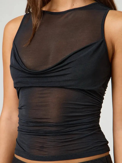 Ruched Round Neck Tank - DicartluzeDicartluze8a747372 - 7df0 - 4ec0 - b764 - efc216838f88 - Max
