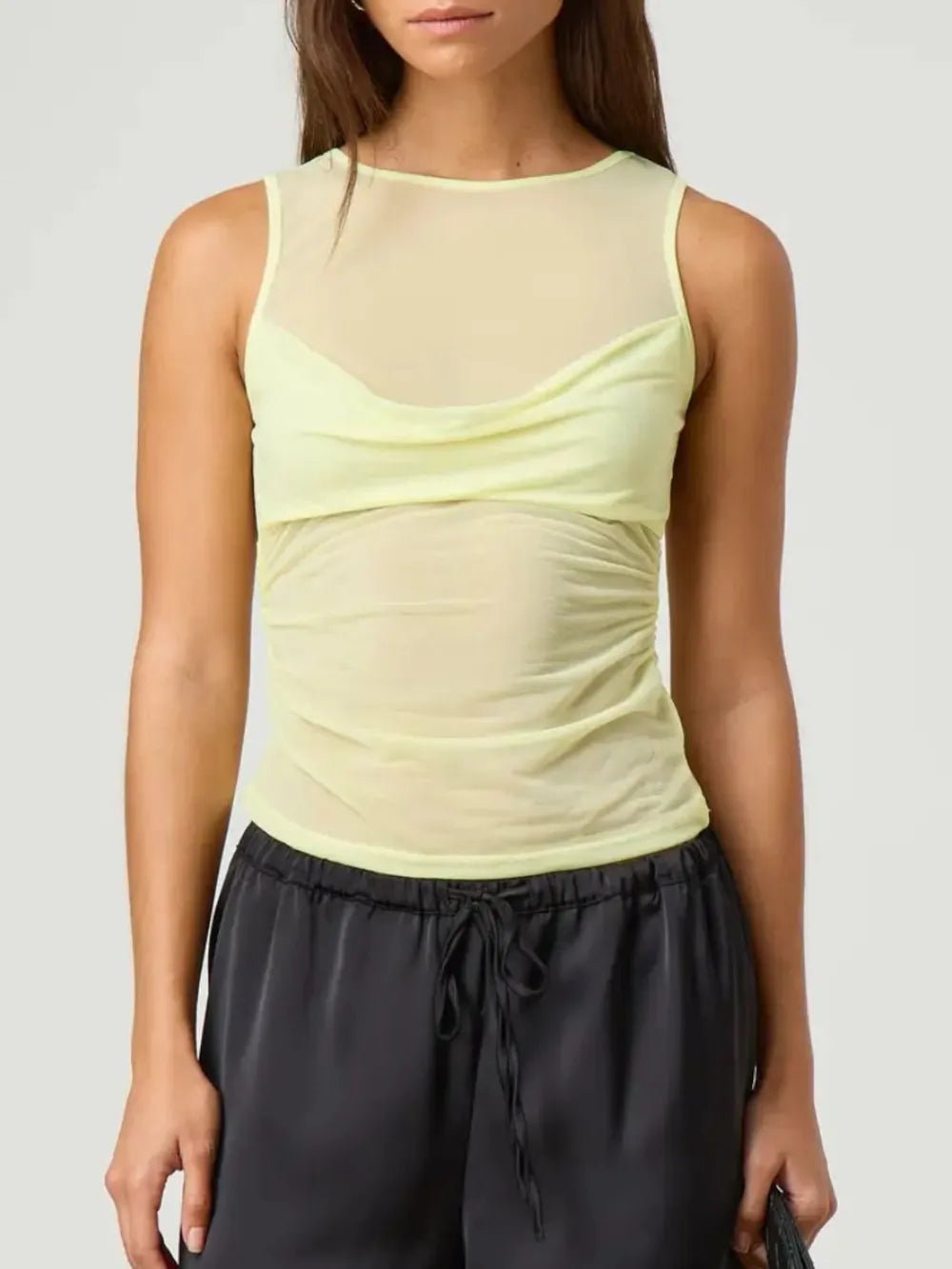 Ruched Round Neck Tank - DicartluzeDicartluze3042be0e - adcf - 4761 - bda6 - a815e0a62ed6 - Max