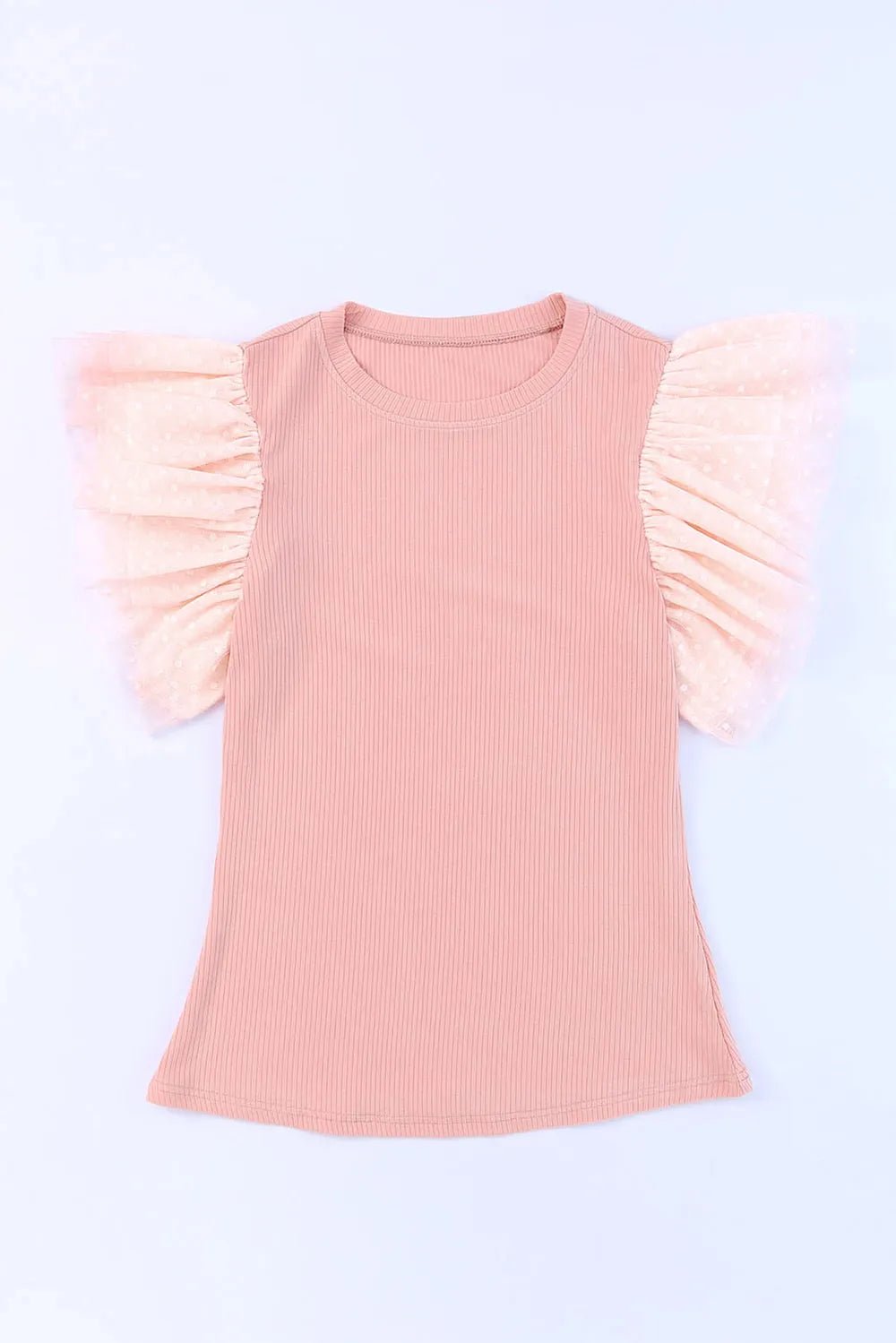 Ruffled Round Neck Cap Sleeve Blouse - DicartluzeDicartluze5ec3dabb - 0d3f - 4e77 - 874d - 70281810e92d - Max