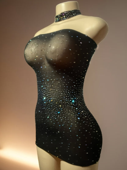Shiny Rhinestone Bodycon Design Dress, Without Lingerie & Underpants, Women's Sexy Clothing - DicartluzeDicartluzeShiny Rhinestone Bodycon Design Dress, Without Lingerie & Underpants, Women's Sexy Clothing