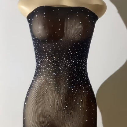 Shiny Rhinestone Bodycon Design Dress, Without Lingerie & Underpants, Women's Sexy Clothing - DicartluzeDicartluzeShiny Rhinestone Bodycon Design Dress, Without Lingerie & Underpants, Women's Sexy Clothing