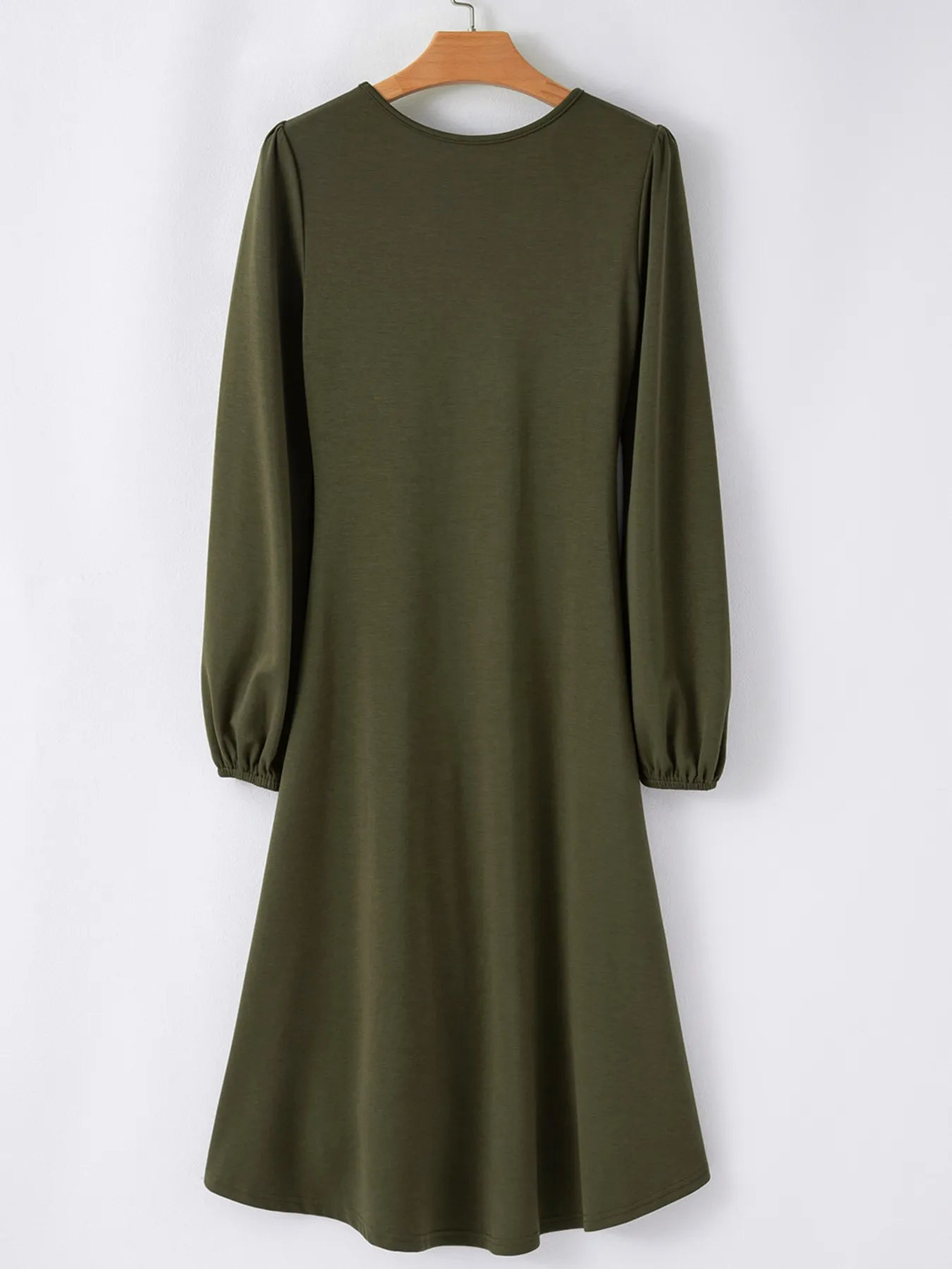 Solid Color Ruched Detail Long Sleeve Midi Dress - DicartluzeDicartluzeebc01c1ffdca456281894ec105c29ea6 - Max - Origin