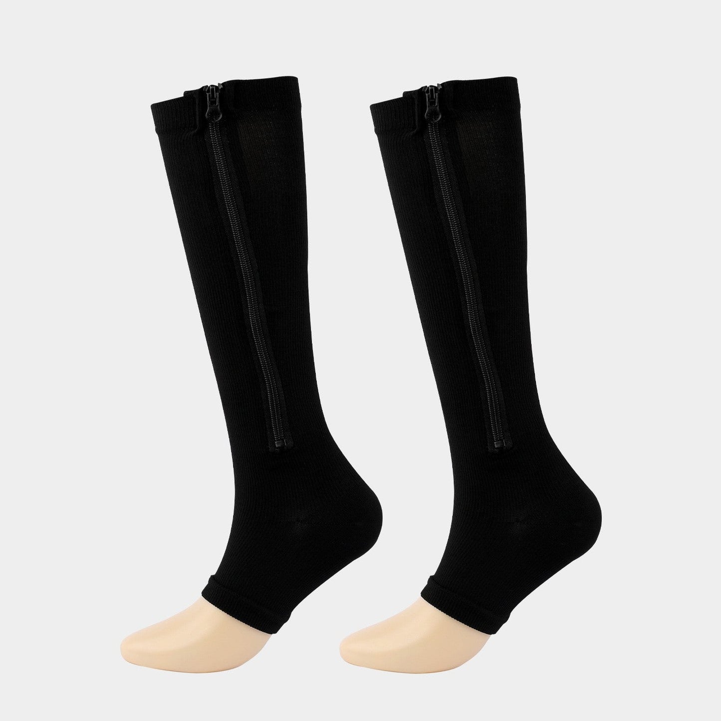 Toe Freedom Compression Socks - Comfortable, Breathable, and Quick - Drying for All - Day Wear, Sports, and Fitness - Polyester Knit Fabric, Side Zipper, and Toeless Design - DicartluzeDicartluzeToe Freedom Compression Socks - Comfortable, Breathable, and Quick - Drying for All - Day Wear, Sports, and Fitness - Polyester Knit Fabric, Side Zipper, and Toeless Design