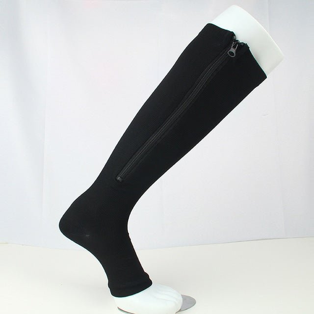 Toe Freedom Compression Socks - Comfortable, Breathable, and Quick - Drying for All - Day Wear, Sports, and Fitness - Polyester Knit Fabric, Side Zipper, and Toeless Design - DicartluzeDicartluzeToe Freedom Compression Socks - Comfortable, Breathable, and Quick - Drying for All - Day Wear, Sports, and Fitness - Polyester Knit Fabric, Side Zipper, and Toeless Design